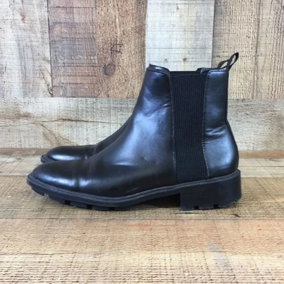 Zara Black Chelsea Boots Womens 37 Slip On Ankle‎ Booties - Picture 5 of 10